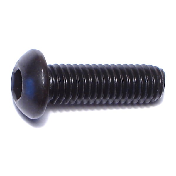 Midwest Fastener M6-1.00 Socket Head Cap Screw, Button, Black Oxide Steel, 20 mm Length, 8 PK 75972 - main